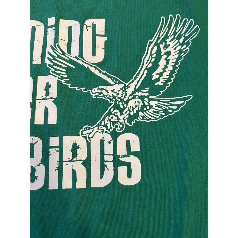 VTG PHILADELPHIA EAGLES T Shirt L “ Winning Is For Birds” Kelly Green Old NFL - Picture 6 of 10